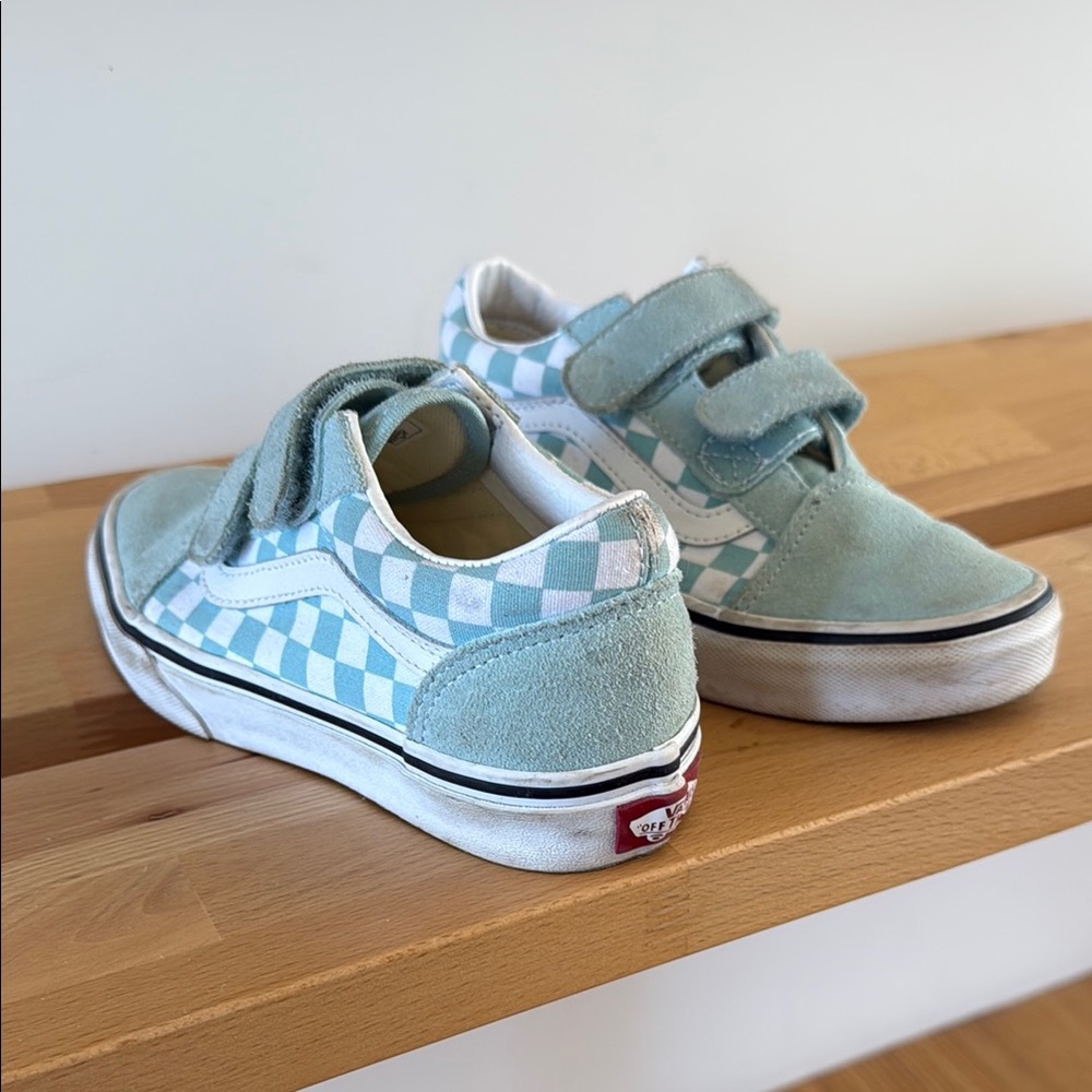 Vans Kids Blue Checkered Sneakers